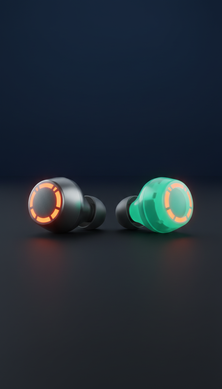Wireless Earbuds with Neon Glow