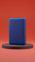 Neon Blue Fast-Charge Power Bank